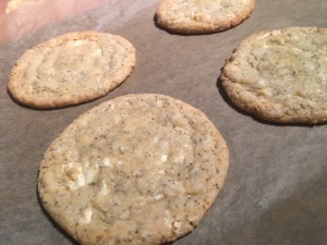 White Chocolate Chip Cookies nach dem Backen