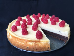 Brownie Cheesecake mit Himbeeren_3